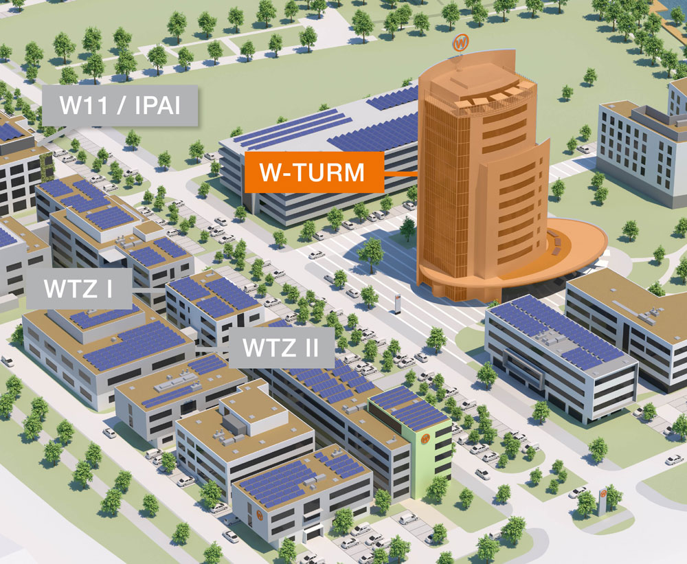 260804 Stadtsiedlung Heilbronn Zukunftspark Wohlgelegen W Turm Kachel